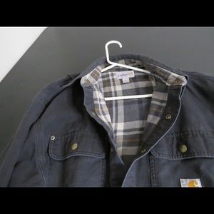 Carhartt Men’s Canvas Snap Jacket Black Medium